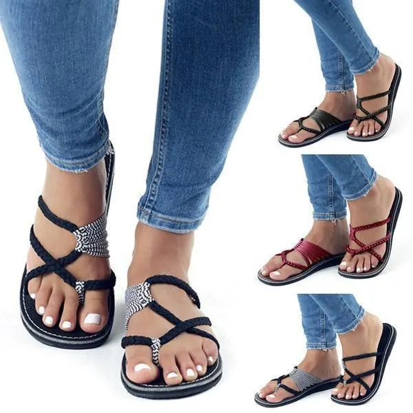 Oceanside Rope Flats Sandals