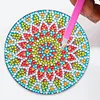 8pcs DIY Anti Slip Mandala Coasters Stackable Creative for Tabletop Protection