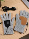 USB Electric Heated Gloves Anti-Slip Thicken Cycling Glove for Winter Ski Sports