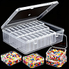 12/24/30pcs Craft Storage Box And Organizer Clear Plastic Bead Organizer Box/Suitable for Jewelry, Crafts, Beads Storage DIY Craft Accessories 