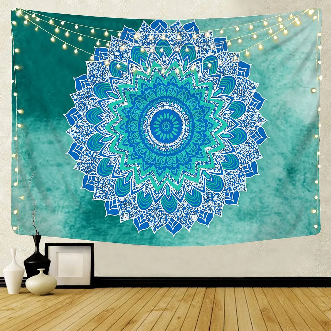 Polyester Mandala Print Tapestry Wall Hanging Carpet Throw Yoga Beach Mat Blanket Large 150*200cm Sleeping pad wall art Tapestry