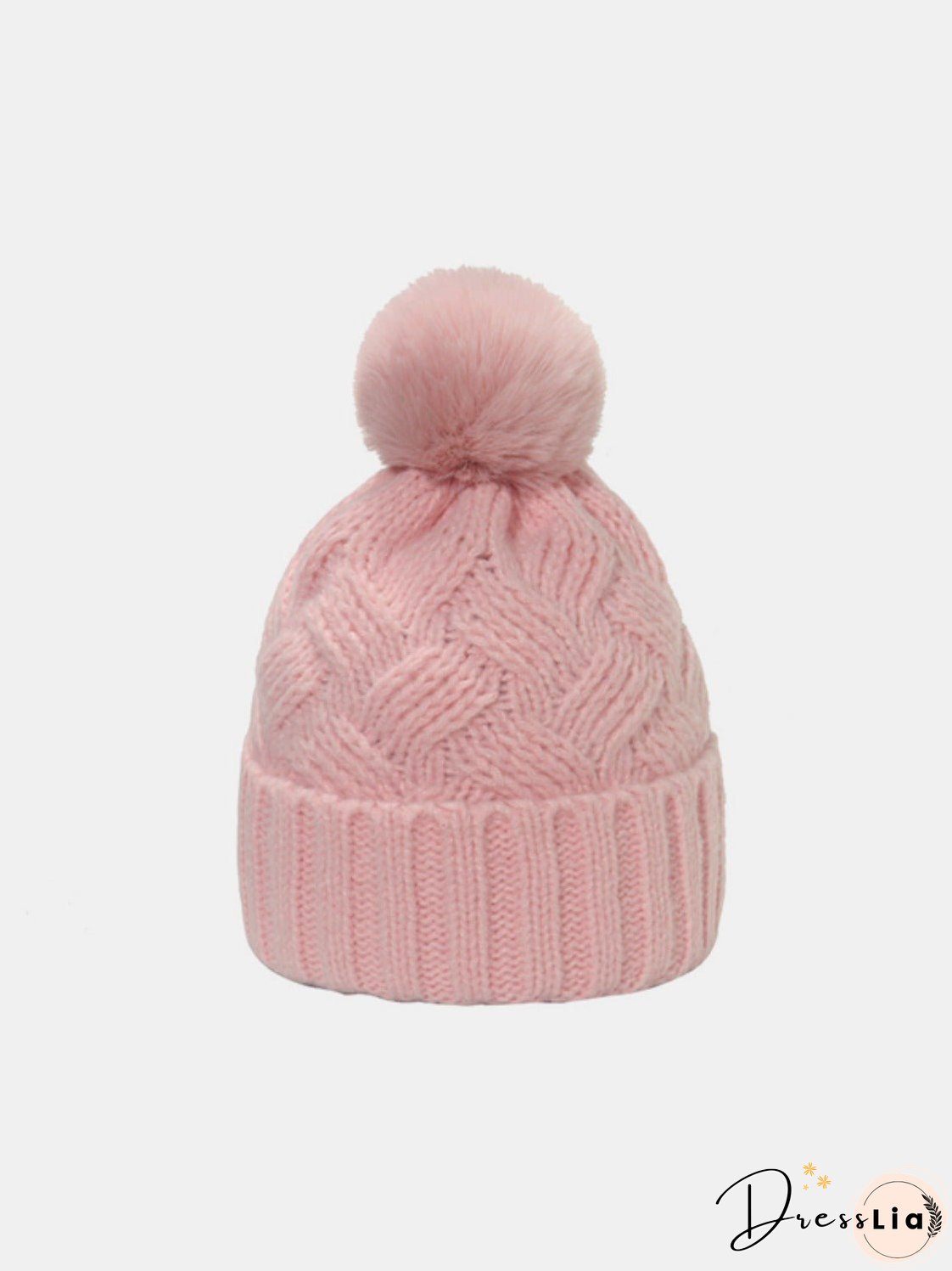 Roll Rim Cable-Knit Hat