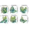 6PCS Diamond Painting Magnets Refrigerator for Adults Kids (Green Butterfly)