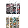 (US Local)8Pcs DIY Skull Diamond Painting Art Bookmarks with Crystal Pendants for Gift