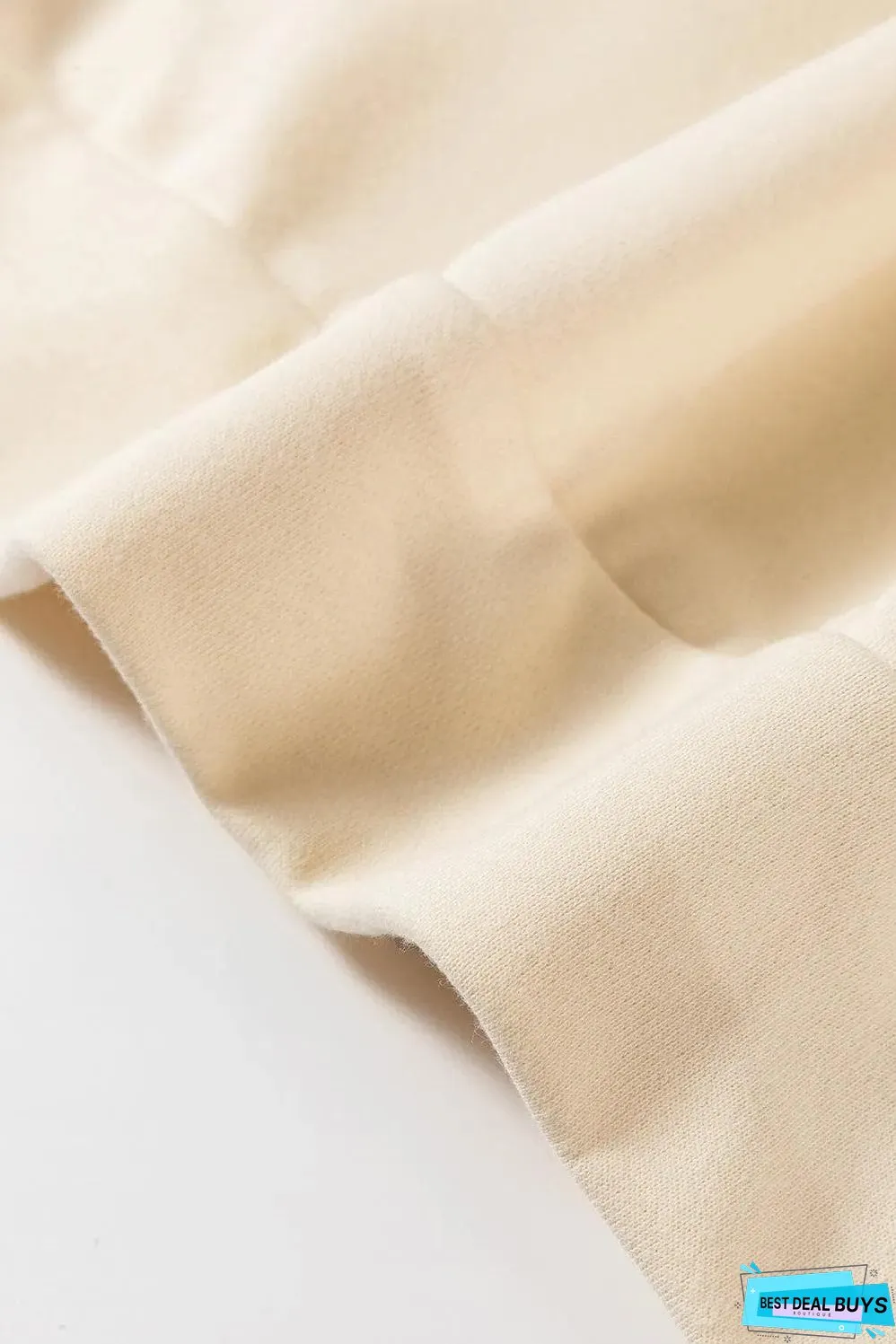 Apricot Bowknot Dewback Round Neck Sweatshirt