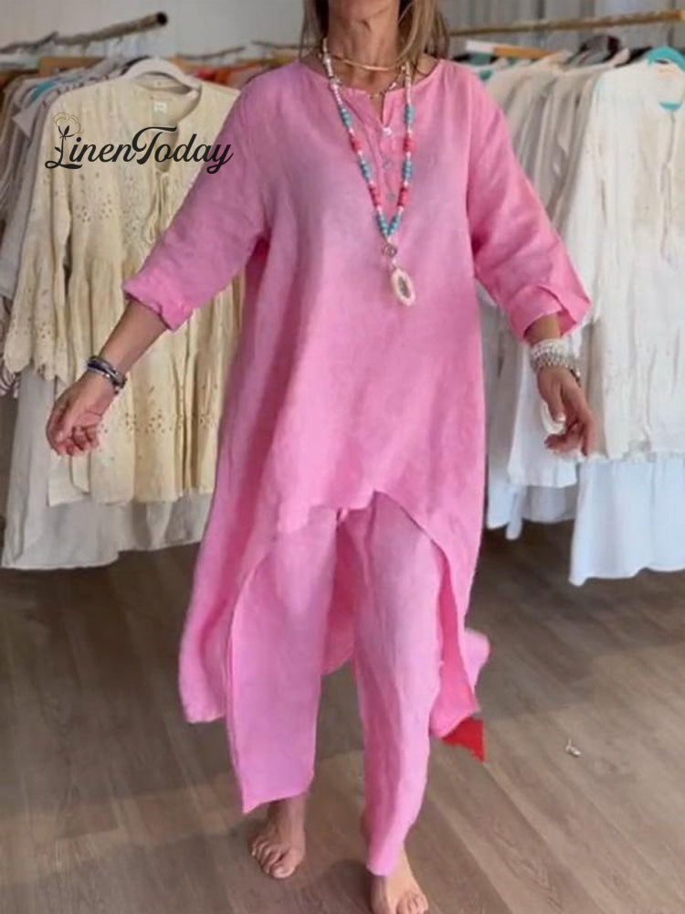 Women&rsquo;s Solid Color Casual Suit Pink / S