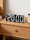 Digital Alarm Clock with LED Display Date Temperature Dimmable Snooze Battery Operated Alarm Clock for Deep Sleepers Kids Elderly Home Office