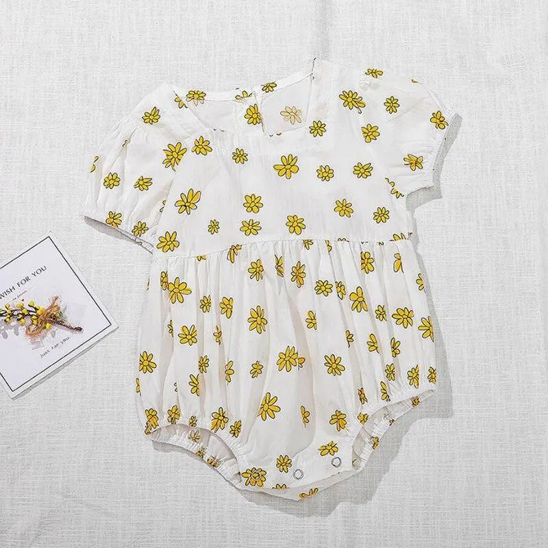 0-3Yrs Infant Clothes Rompers 2020 Summer Newborn Grils Cotton Lace Romper With Cap 2pcs Set Baby Girls Overall White
