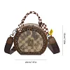 Mini sac bandouli&egrave;re rond zipp&eacute; &agrave; motif ours vintage
