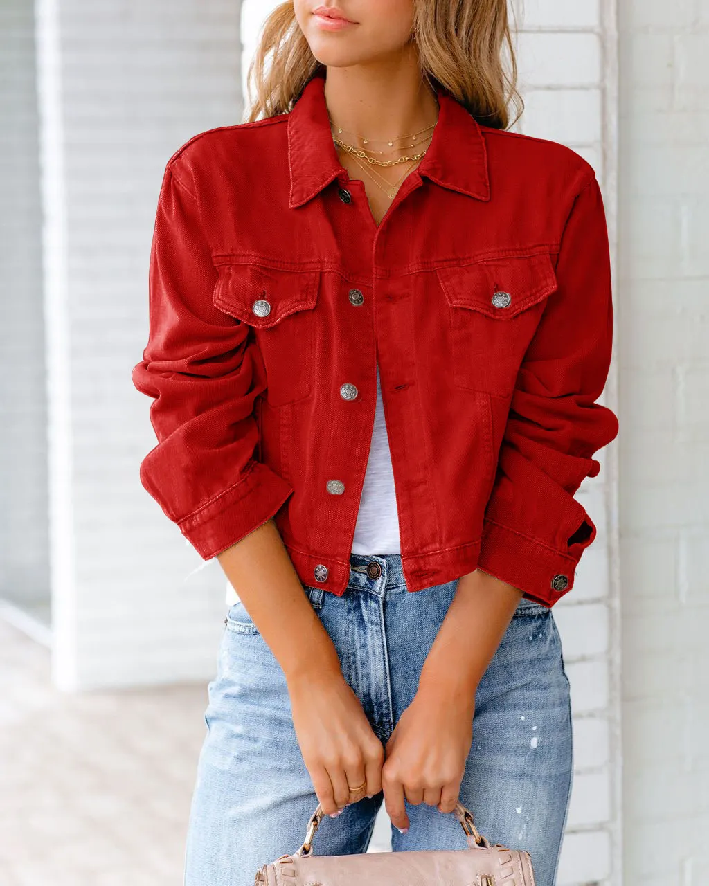 Churchf Churchf Women's Spring And Summer New Denim Jacket Long Sleeve Jacket