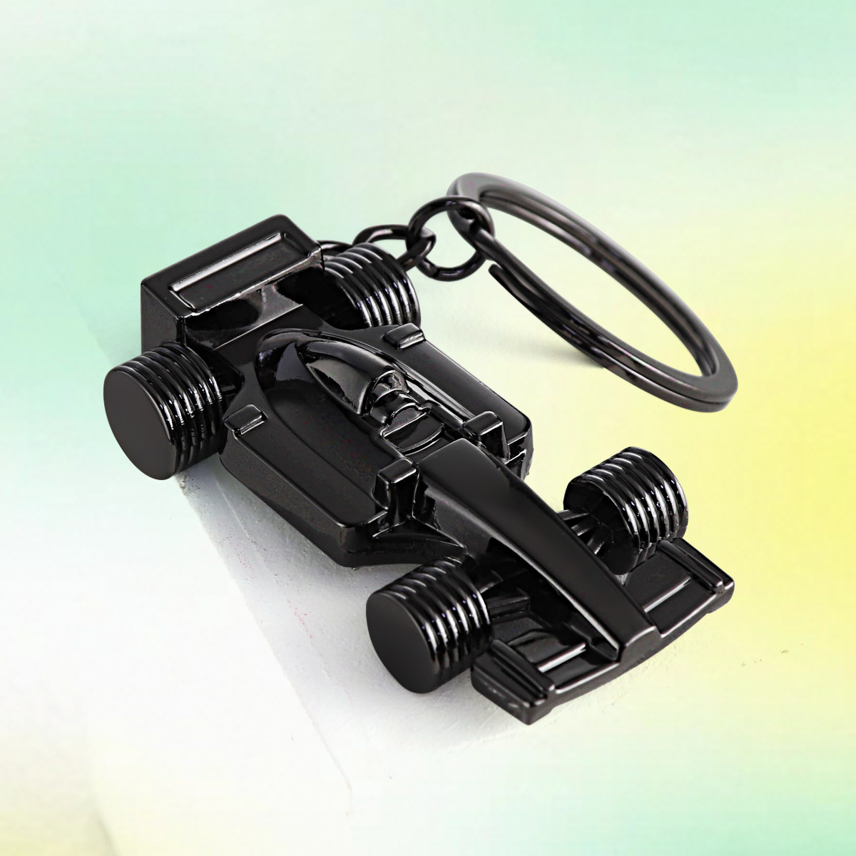 Stylish Metal Racing Car Model Keychain