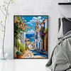 Seaside Town - 14CT Stamped Cross Stitch - 40*50cm