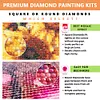 12pcs 5D DIY Full Square Drill Partial AB Drill Diamond Painting Garden Set 16x20cm