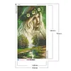 (US Local)Beauty 5D DIY Full Drill Round Big Size Diamond Painting Kit for Home Wall Decor 40x70cm 