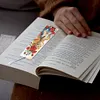 (US Local)4Pcs Special Shape Flower Bass 5D DIY Diamond Painting Bookmark for Book Lovers