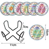 [Upgrade]6pcs/set DIY Diamond Painting Waterproof Case Classic Easter Egg Coaster Gift Decor Set