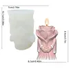 3D Rose Flower Mould Silicone Wave Spiral Candle Mould Reusable Easy To Demold for Wedding Valentine Day DIY Home Decor Gift (Style B)
