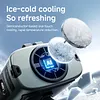 Portable Waist Fan Rechargeable Hands-Free Hanging Neck Fan 100 Speeds 13000RPM with Light for Travel Camping Outdoor Jobsite Sports Golf