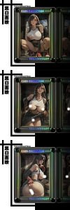 KKCCUS-004 & 005 & 006 Tifa Lockhart 3D Card Stand Display - (FF7) Final Fantasy VII - B&W Studio