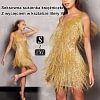 Vestido sexy de princesa com decote em V