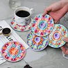 6Pcs/set Diamond Painting Mandala Water Proof Coaster Cup Cushion
