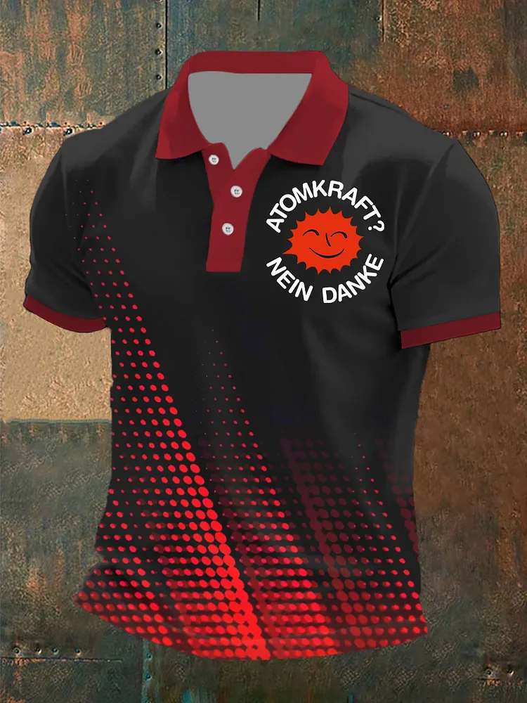 Kurzarm-T-Shirt f&uuml;r M&auml;nner Atomkraft Nein Danke