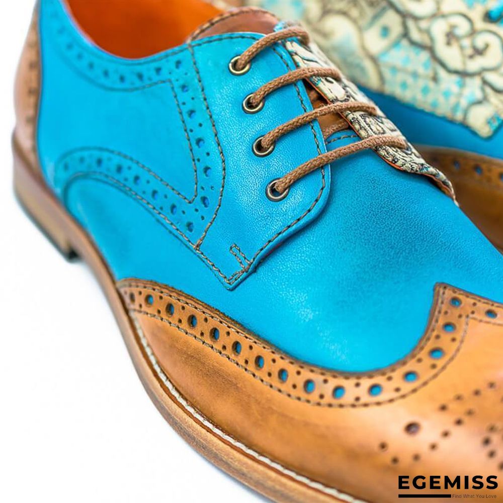 Handmade Paisley Pattern Oxford Leather Shoes | EGEMISS