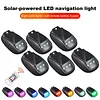Solar-Power Car Roof Light with RC Punch-Free Universal Signal Mouse Lamp RGB Solar Powered Strobe Pilot Light for Pickup Trucks SUV Motorcycles
