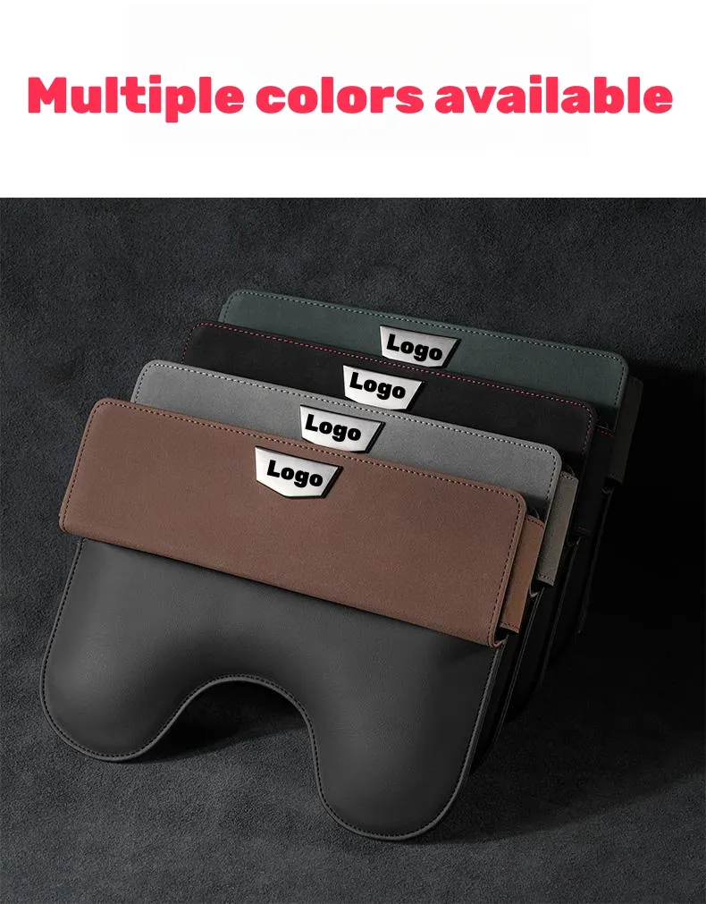 High-end customized car logo suede car seat storage box