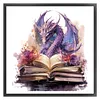 Dragons And Books - 14CT Stamped Cross Stitch - 50*50cm