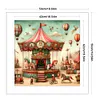 >SALE<Full Embroidery Eco-cotton Thread 11CT Print Carousel Cross Stitch Kit 50x50cm
