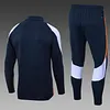 2024/2025 Real Madrid Half-Pull Training Suit Royal Blue-White Football Shirt 1:1 Thai Quality