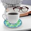 (US Local)[Upgrade]6pcs/set DIY Diamond Painting Waterproof Case Classic Green Mandala Coaster Gift Decor Set