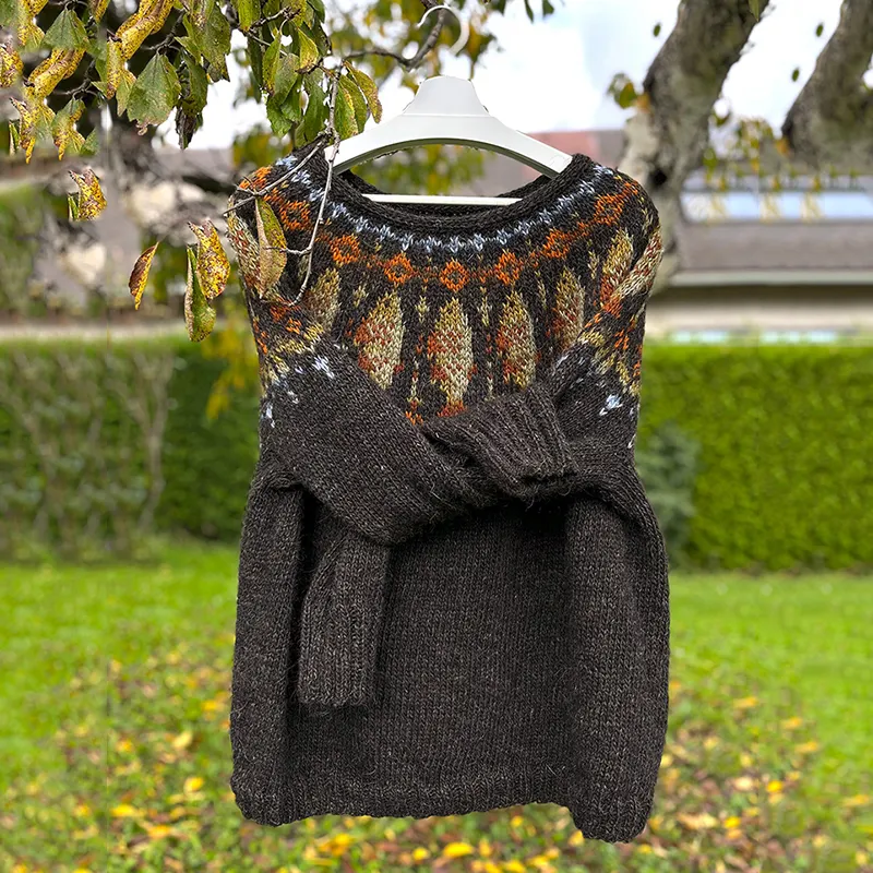 Vintage Geometric Fish-Dried Graphic Knitted Sweater