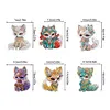6PCS DIY Diamond Painting Refrigerator Magnets Sticker Kit (Funny Fox)