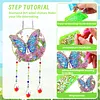 Butterfly DIY Diamond Painting Wind Chimes Crystal Window Suncatcher Craft Set Birthday Gifts Home Garden Decor