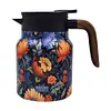 1000ml Floral Pattern Teapot Stainless Steel Mini Hot Coffee Pot for Hot Drinks