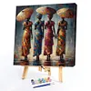 (US Local)Paint By Numbers Kit On Canvas DIY Oil Art Girl Picture Home Wall Decor40x40cm