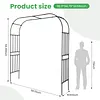 [US Local Warehouse] 7.87ft Garden Arch Trellis for Climbing Plants Metal Arch Frame Pumpkin Archway Outdoor Garden Arbors and Arches for Halloween Christmas Birthday Party Baby Shower Decoration (300x240x50cm)