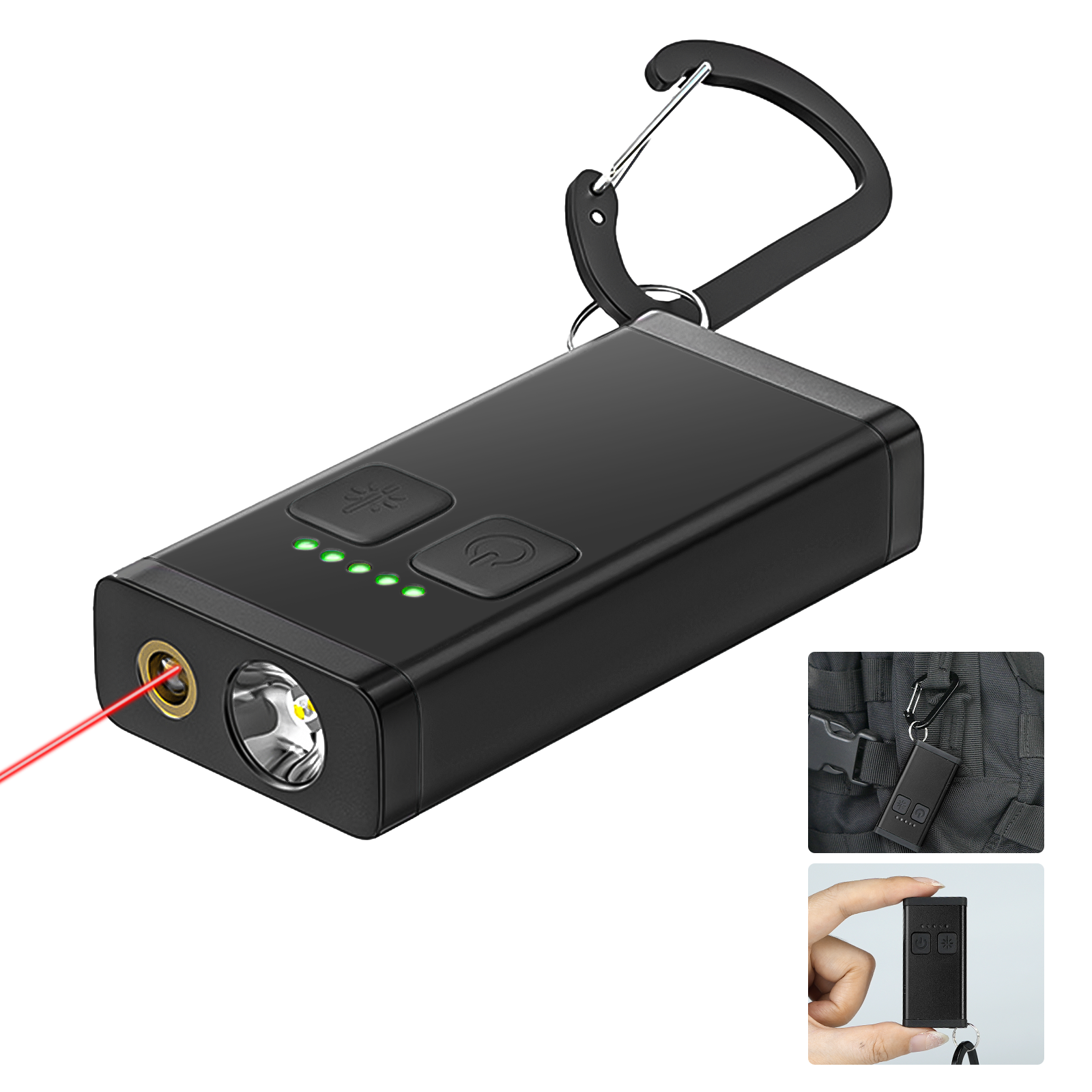 K1 Mini White Light and Red Laser Type-C Direct Charging Portable Outdoor Keychain Light K1 Mini White Light and Red Laser Type-C Direct Charging Portable Outdoor Keychain Light