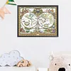 14CT Counted/Stamped Old world map- Cross Stitch   56*46cm/22.05*18.11in(Brand)