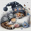 Sleeping Tiger Cub-11CT Stamped Cross Stitch 40*40cm/15.75*15.75in