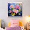(US Local)Lotus-14CT Stamped Cross Stitch Kit(45x45cm)