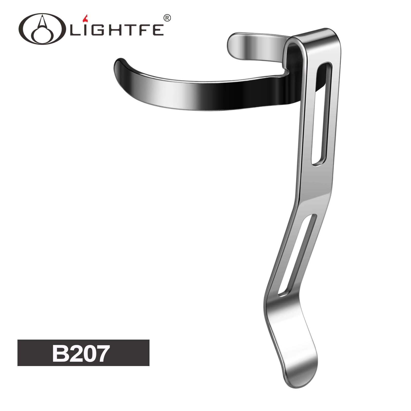 10-Pack LIGHTFE B207 Flashlight Clip is Suitable for flashlights with a Diameter of 29-34mm and a Slot Width of 4.3-4.7mm. Stainless Steel Pen Clip, can be Used as a hat Clip, Pocket Clip, or Bag Clip LIGHTFE GING