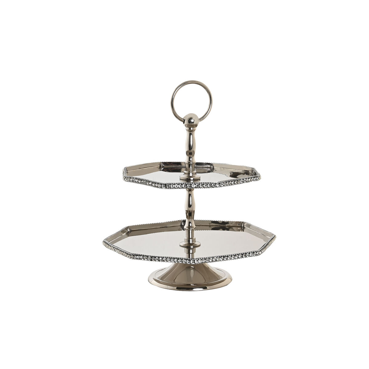 Centerpiece DKD Home Decor Silver Acrylic Aluminium 23 x 23 x 22 cm