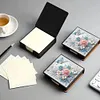 PU Flower Diamond Painting Notecard Box with 160 Sheets of Paper for Adults