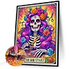 Diamond Painting -5D Full Round Drill Barber Skull(40x50cm)