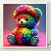 Colourful Bear - Round AB Drills Diamond Painting(45*45cm)