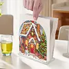 Acrylic Christmas House Diamond Painting Paper Towel Napkin Holder for Art Crafts