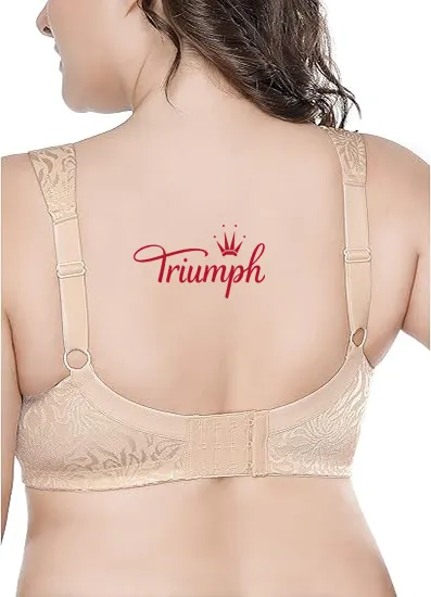 Triumph - Pack de 3 🔥Soutien feminino confort&aacute;vel, sem aro, retr&aacute;til, cobertura total, tamanho grande